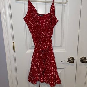 Shein Red Heart Wrap Dress